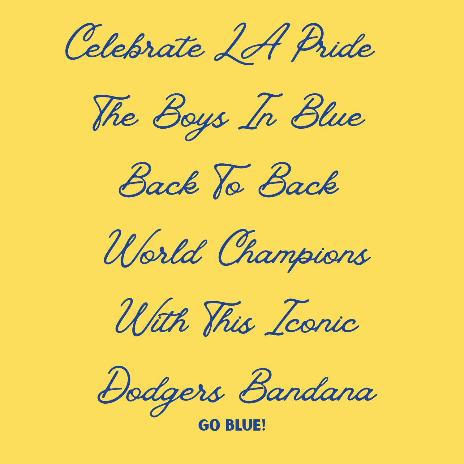 Dodger Theme Bandana